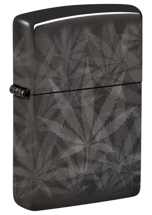 48924 Misty Cannabis Leaf Windproof Lighter