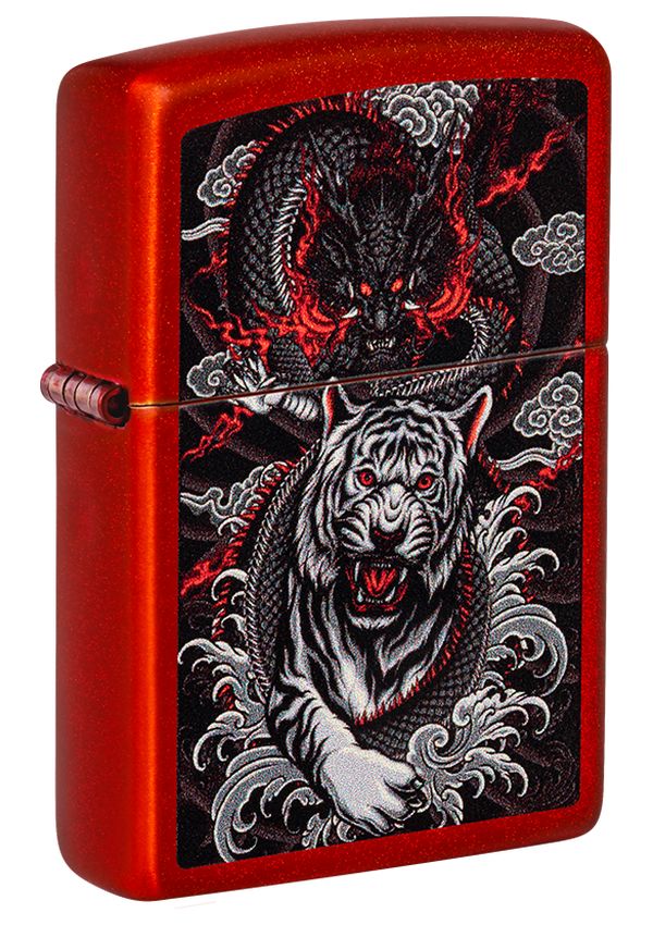 48933 Dragon & Tiger Windproof Lighter