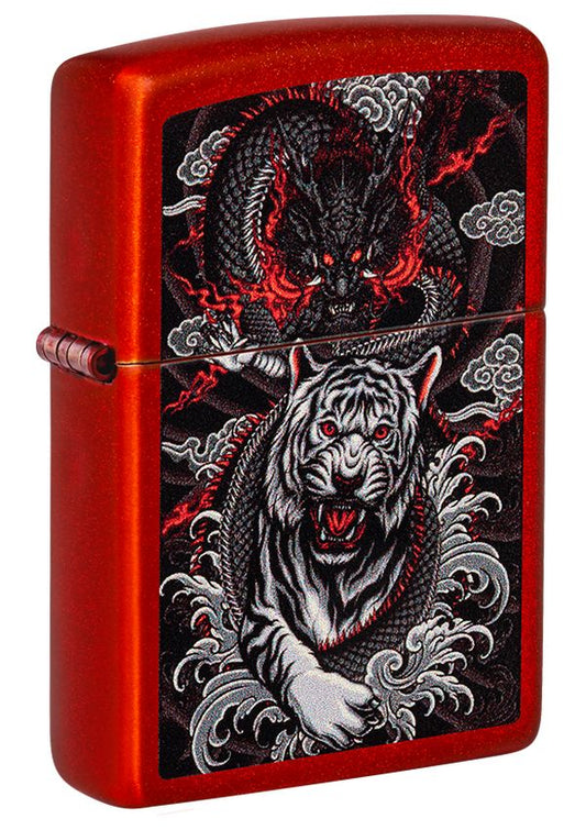 48933 Dragon & Tiger Windproof Lighter
