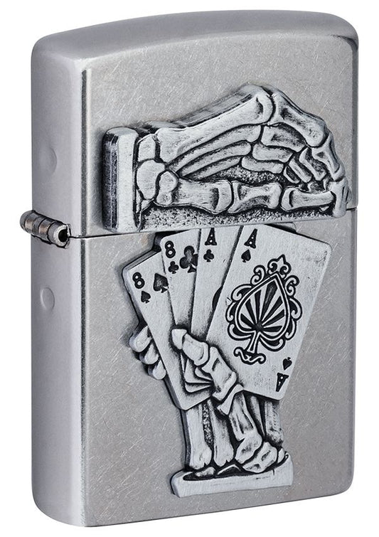 49536 Dead Man’s Hand Emblem Windproof Lighter
