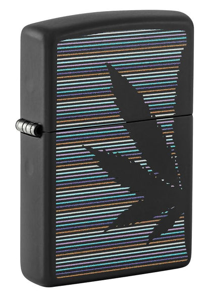 48927 Black Cannabis Design Windproof Lighter