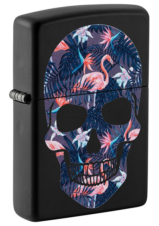 49771 Flamingo Skull Windproof Lighter