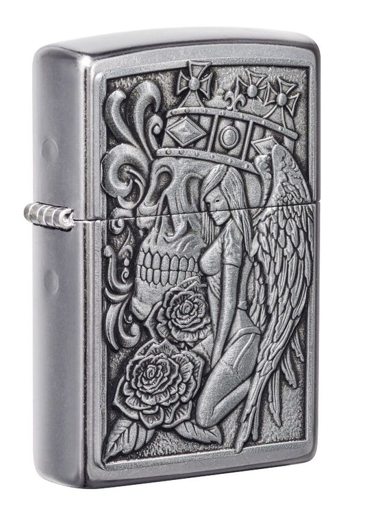 49442 Skull & Angel Windproof Lighter
