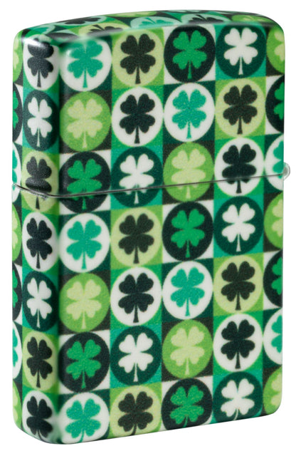 46015 Pop Art Clover Windproof Lighter (Includes Blue-Light Keychain, Assorted Color)