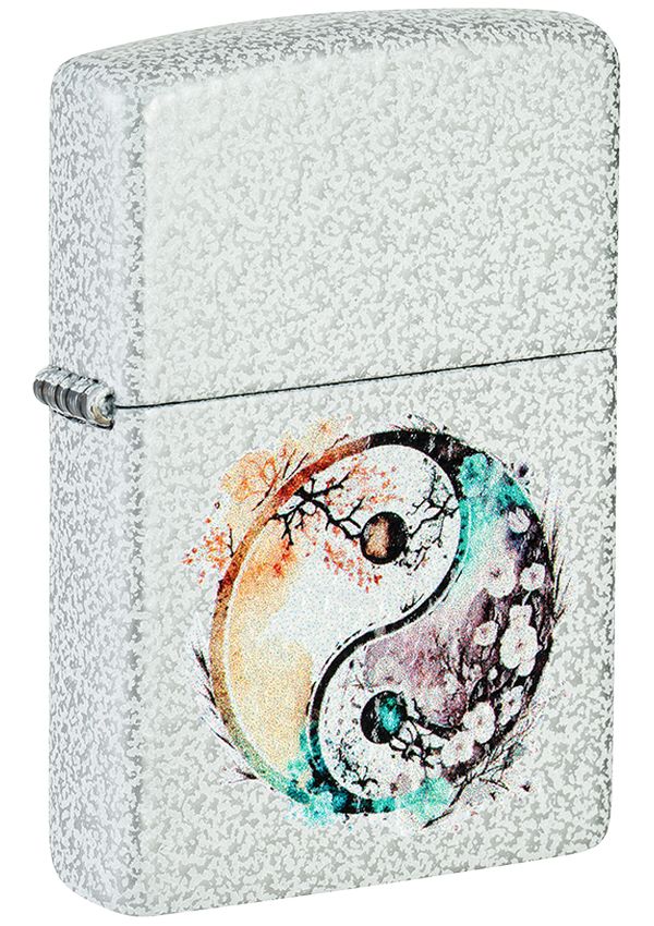 46249 Yin Yang Floral Windproof Lighter