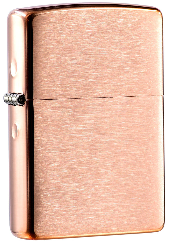 48107 Brushed Copper Windproof Lighter with Black Insert
