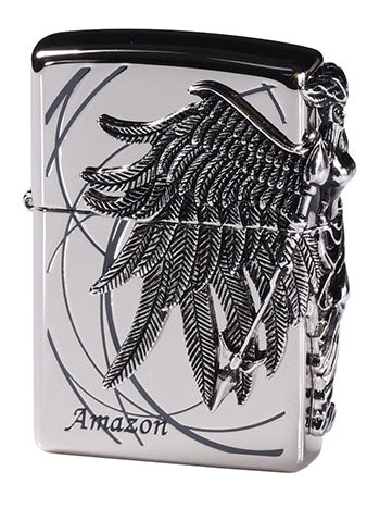 ZA-1-36B Amazon Warrior Windproof Lighter – Silver
