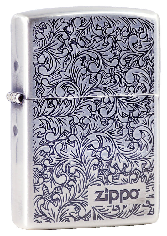 ZA-2-23C 經典唐草(仿古銀)防風打火機
