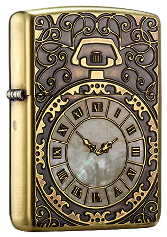 ZA-2-81B Armor® Classic Brass Pocket Watch Windproof Lighter