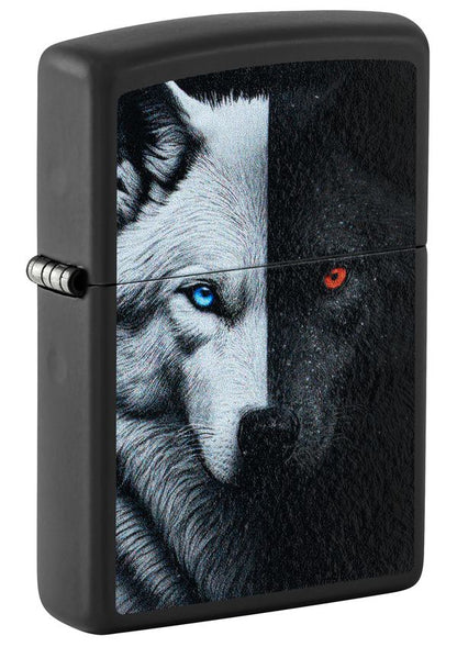 46694 Two Wolves Within Windproof Lighter
