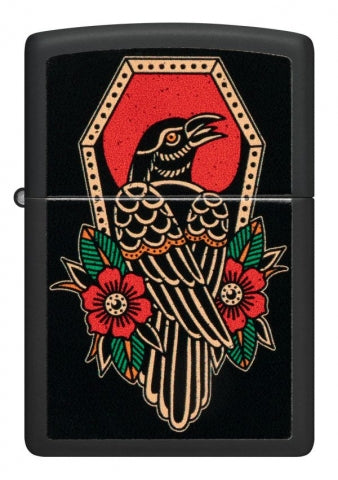 48611 Raven Tattoo Windproof Lighter
