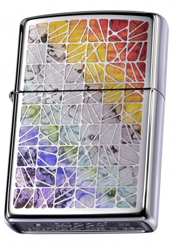 48412 Rainbow Mosaic Windproof Lighter