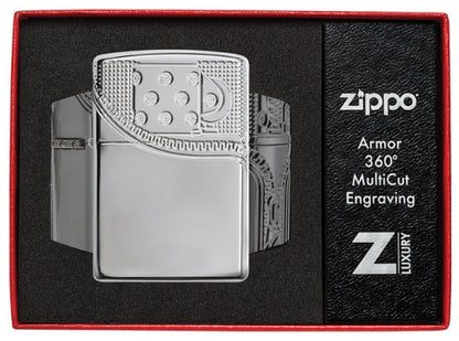 29674 Zipper Structure Design (Armor) Windproof Lighter