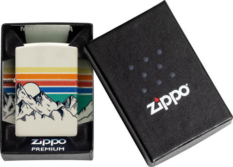 48573 Mountain Sunset Windproof Lighter