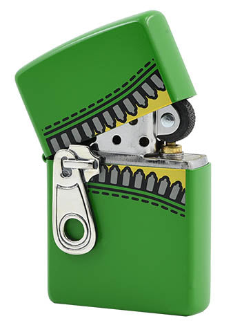ZA-5-65C 3D Zipper Design (Green) Windproof Lighter