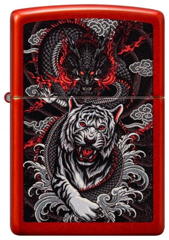 48933 Dragon & Tiger Windproof Lighter
