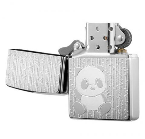ZA-4-61A Panda in Bamboo Windproof Lighter