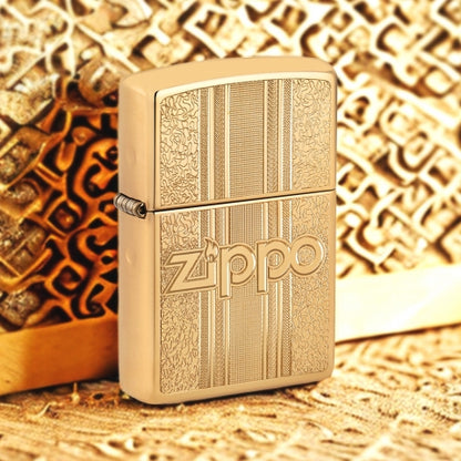 29677 Retro Brass Texture Design Windproof Lighter