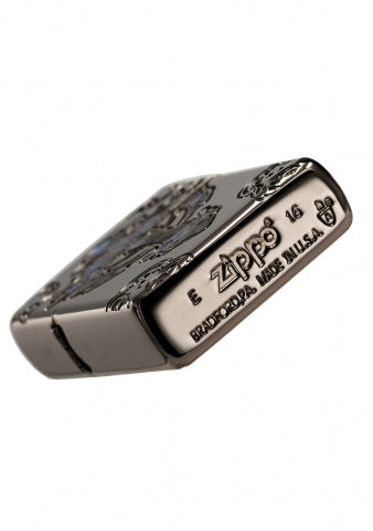 ZA-1-147A Armor® Black Ice Shell Cross Windproof Lighter