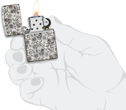 49458 Skull Shadow Windproof Lighter