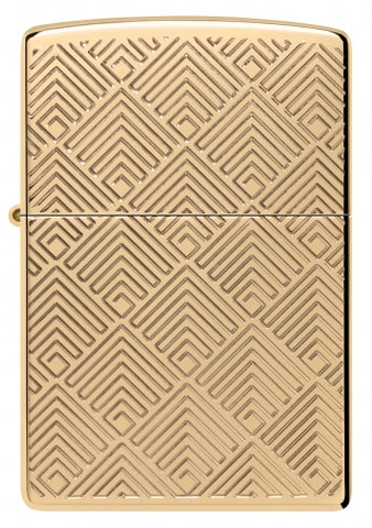 48570 Armor® Gold Geometric Pattern Windproof Lighter