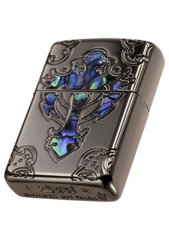 ZA-1-147A Armor® Black Ice Shell Cross Windproof Lighter