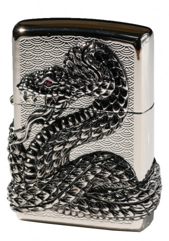 ZA-1-30B #紅眼銀蛇環繞防風打火機