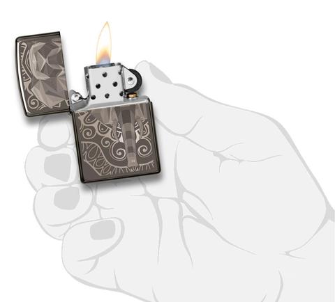 49074 Geometric Elephant Pattern Windproof Lighter