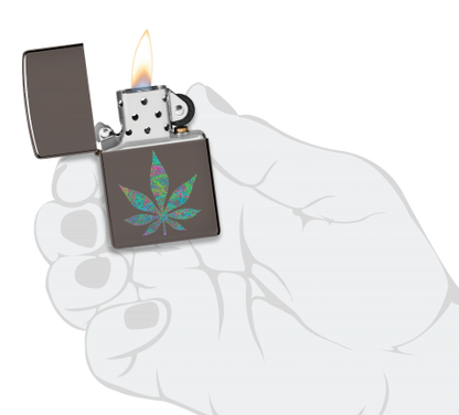 48578 Colorful Cannabis Leaf Windproof Lighter