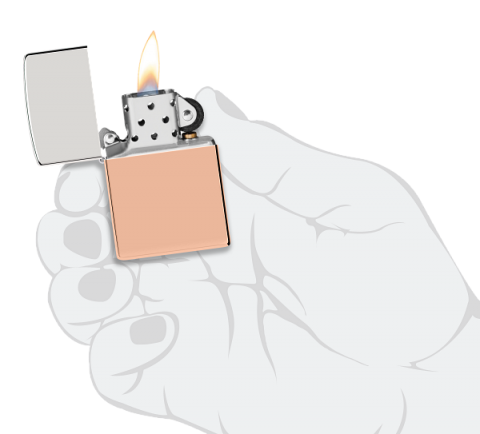 48694 純銀純銅雙金屬防風打火機