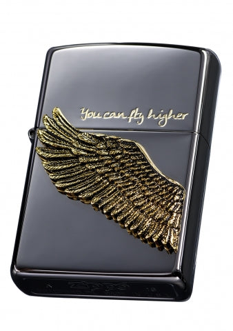 ZA-1-2A Wings in Flight Windproof Lighter – Black Ice