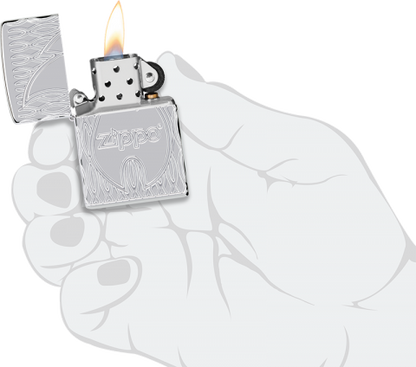 48838 Geometric Flame Pattern Windproof Lighter