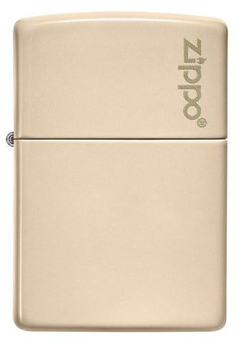 49453ZL Flat Sand Zippo Logo Windproof Lighter