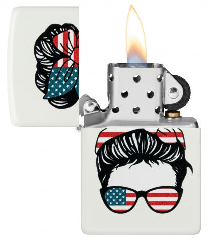 46156 American Woman Design Windproof Lighter