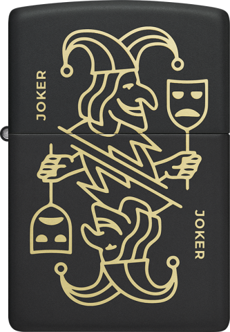 46290 Black & Gold Apocalypse Joker Windproof Lighter