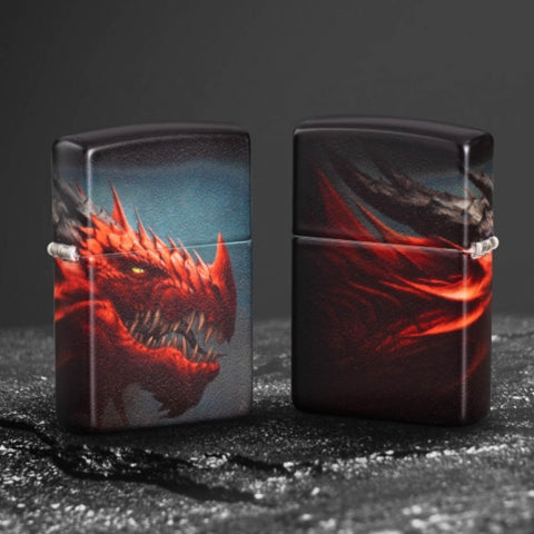 48777 Red Dragon Windproof Lighter