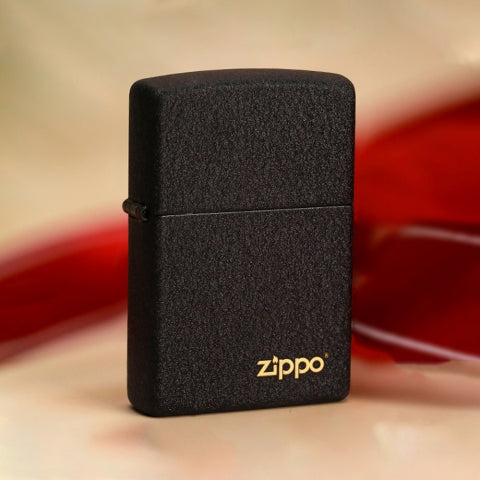 236ZL Black Crackle Zippo Logo Windproof Lighter
