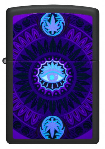 48583 Cannabis Leaf Eye Windproof Lighter