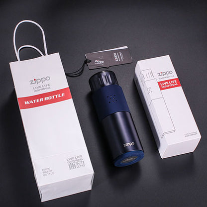 Urban Style Stainless Steel Insulated Bottle (Titanium Blue Brushed) 350ml