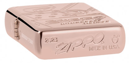 48768 Armor® Rose Gold Script Collectible Windproof Lighter