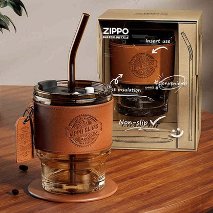 ZWB-EL-042340 Vintage Glass Tumbler – Amber, 340 ml