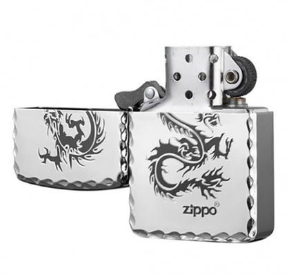 ZA-1-18B 1941 Replica Silver Dragon Windproof Lighter