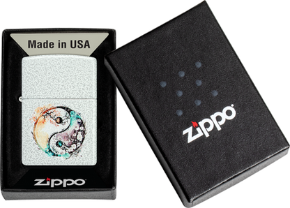 46249 Yin Yang Floral Windproof Lighter
