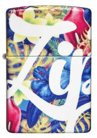 49436 Wraparound Vivid Floral Windproof Lighter