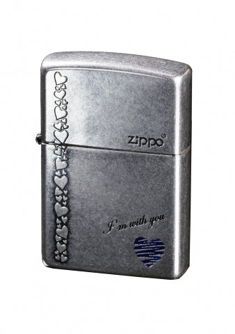 ZA-1-8 Born for You Blue Heart Windproof Lighter