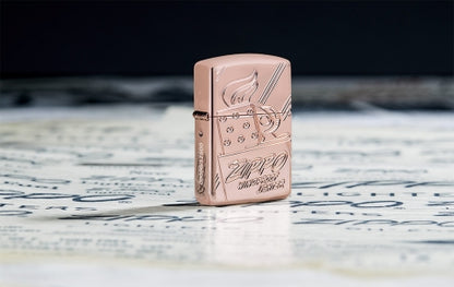 48768 Armor® Rose Gold Script Collectible Windproof Lighter