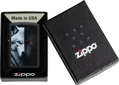 46694 Two Wolves Within Windproof Lighter