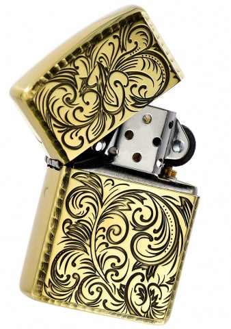 ZA-3-24A Armor® Regal Arabesque Windproof Lighter – Gold