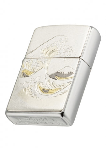 ZA-5-26G Japanese Traditional Style - Wave and Fuji Windproof Lighter