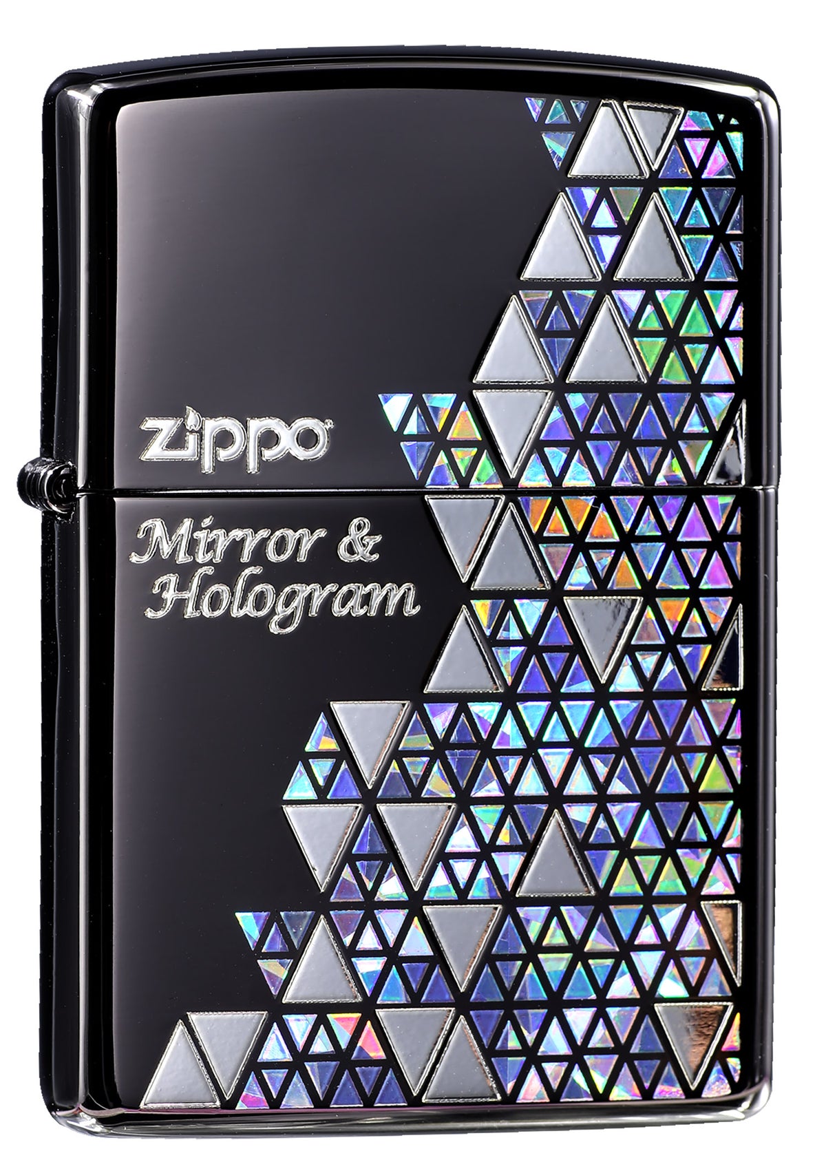 ZA-2-112A Colorful Diamond Pattern Mirror Windproof Lighter